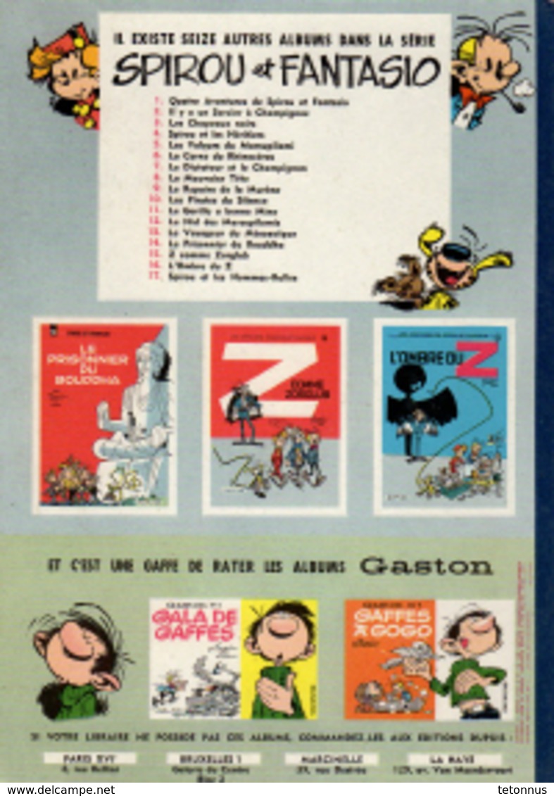 SPIROU ET LES HOMMES-BULLES De 1964 Et LES PETITS FORMATS - Spirou Et Fantasio