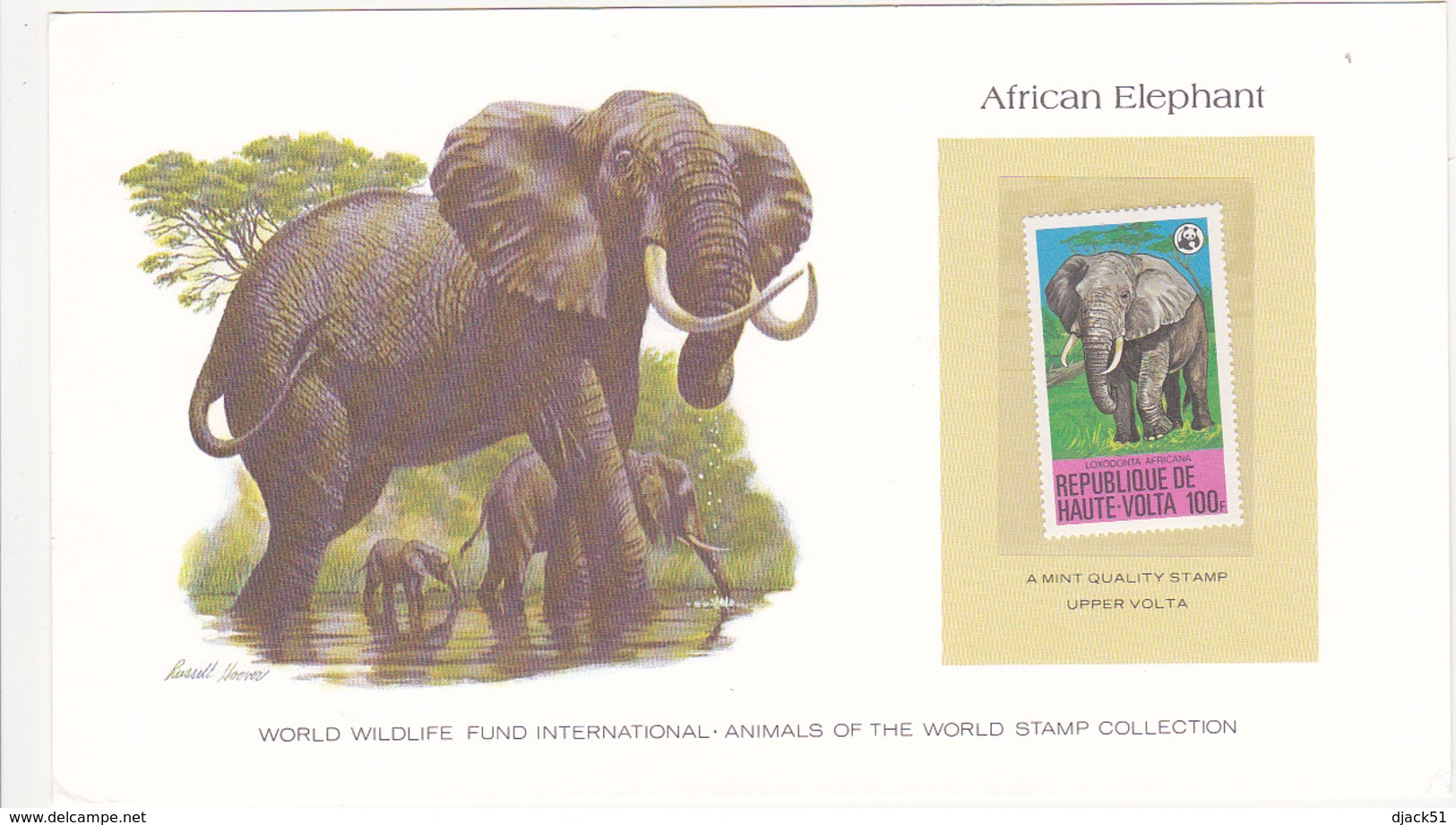 1979 HAUTE-VOLTA / UPPER VOLTA / ELEPHANT D'AFRIQUE / African Elephant / Stamp Denomination : 100 F - Elefanti