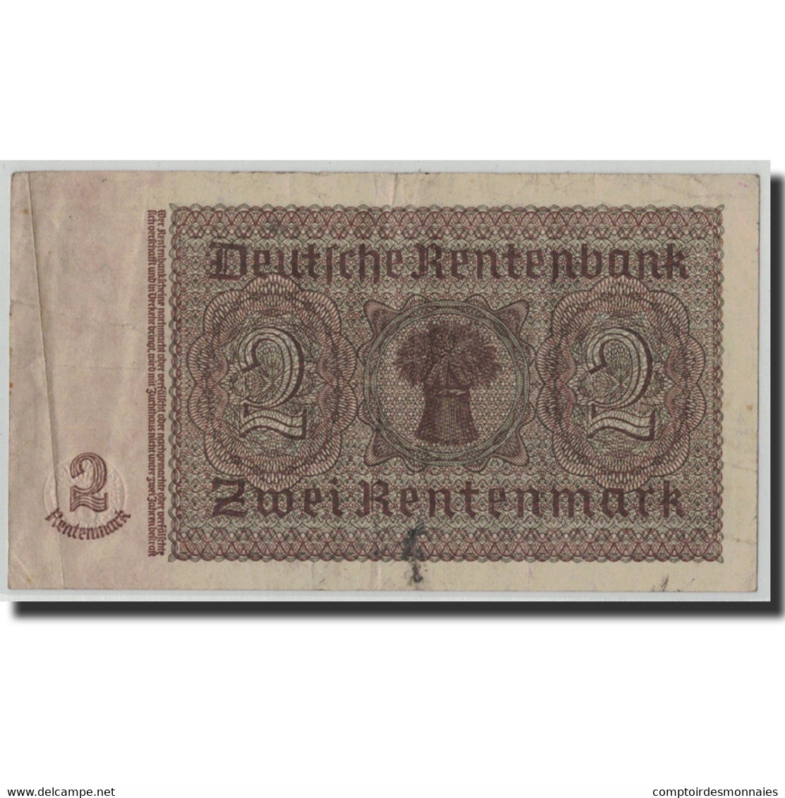 Billet, Allemagne, 2 Rentenmark, 1937, 1937-01-30, KM:174b, TB - 2 Rentenmark