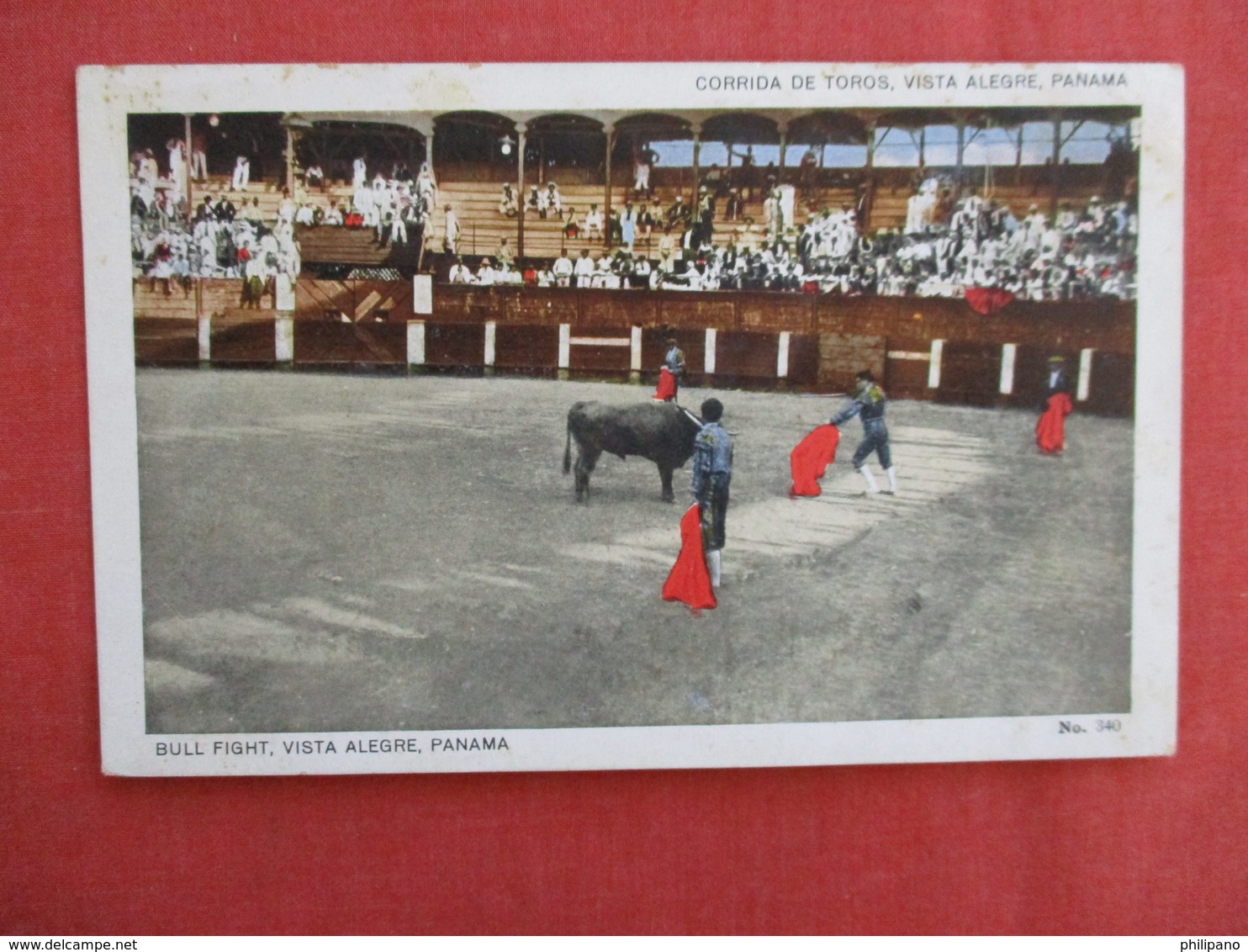 Bull Fight Vista Alegre Panama Some Paper Loss On Back==ref 2918 - Corrida