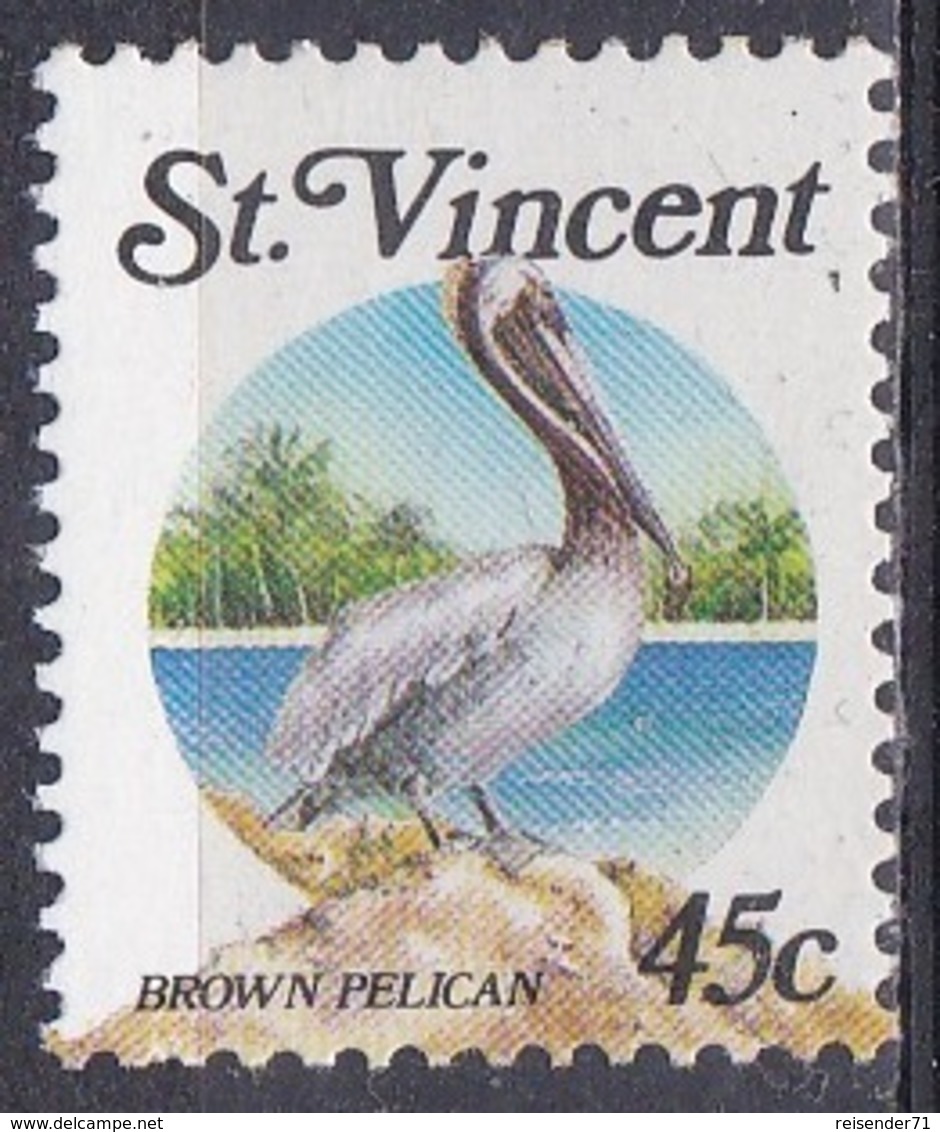 St. Vincent 1988 Tiere Fauna Animals Vögel Birds Oiseaux Pajaro Uccelli Pelikane Pelican, Mi. 1107 ** - St.Vincent (1979-...)