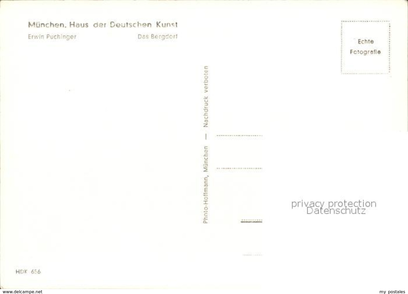 72165411 Verlag HDK Nr. 656 Erwin Puchinger Das Bergdorf  Verlag HDK Nr. - Autres & Non Classés