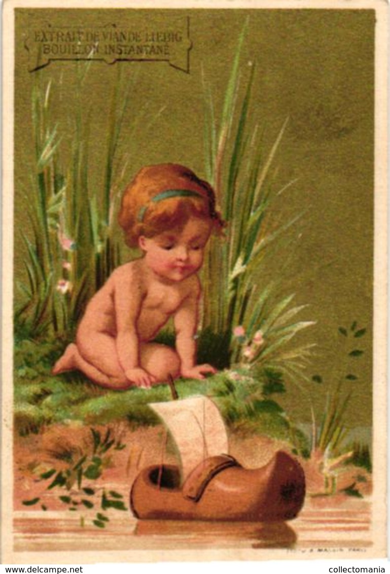 0028 Liebig S 28 Set Of  6 Chromo Litho Cards CHERUBS, AMOURS, Baby Babies Testu Et Massin C1873 Rare Complet VG - Liebig