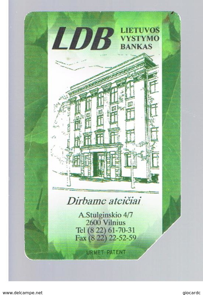 LITUANIA (LITHUANIA) -  1997  LDB BANK        - USED - RIF. 10633 - Pubblicitari