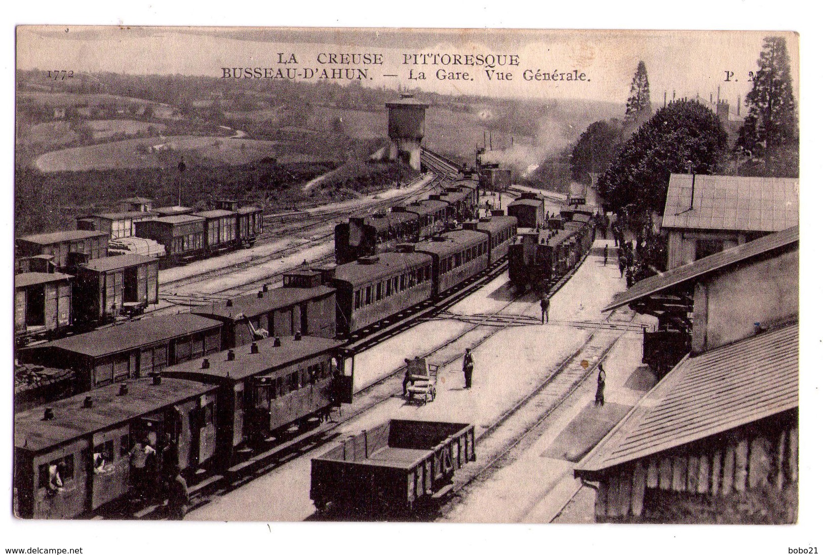 1027 - La Creuse Pittoresque - Busseau D'Ahun  - La Gare Vue Générale - Imp. Ph. F. Alery-Ruelle à Paris - - Autres & Non Classés