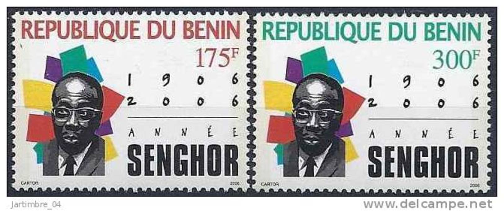 2006 BENIN 986-87 ** Senghor - Bénin – Dahomey (1960-...)