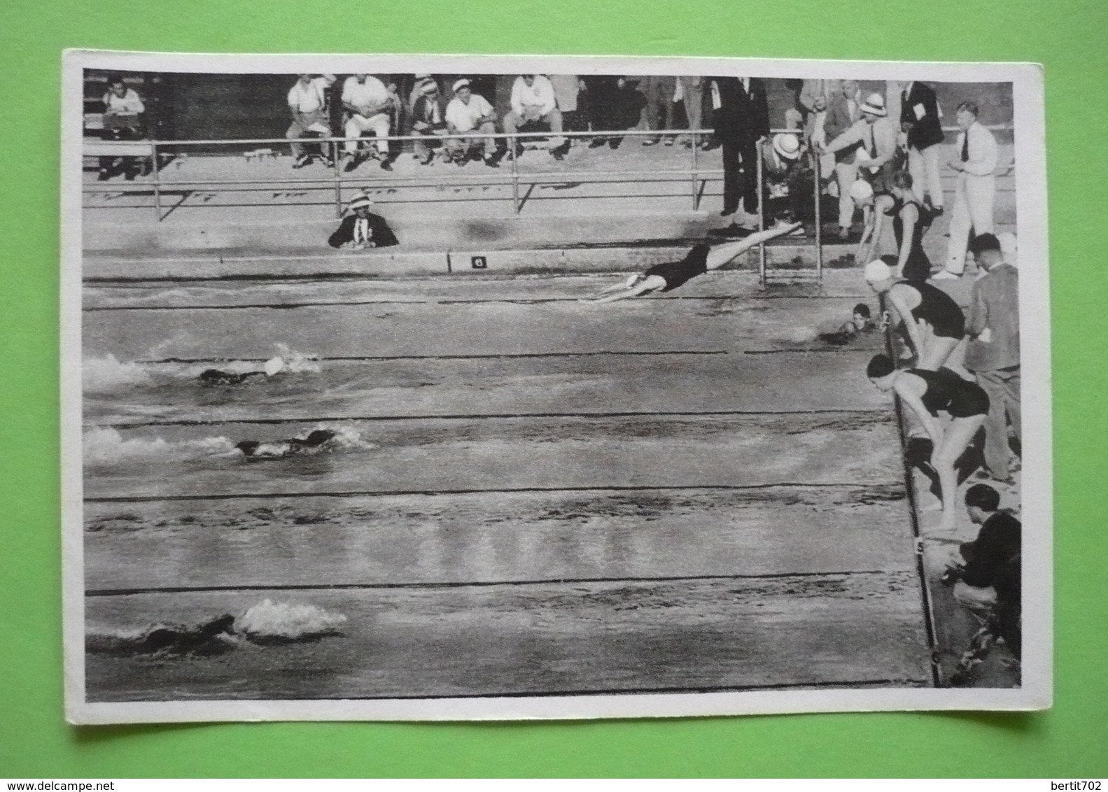 Image 120 X 80 - JEUX OLYMPIQUES 1932 - NATATION - 4 X 100m  -   Voir Détails Au Verso - Schwimmen