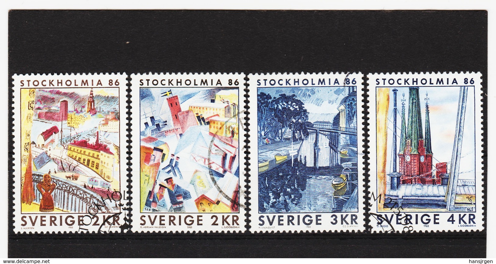 AUA762 SCHWEDEN 1985 Michl 1336/39 Gebraucht / Gestempelt ZÄHNUNG Und STEMPEL SIEHE ABBILDUNG - Gebraucht