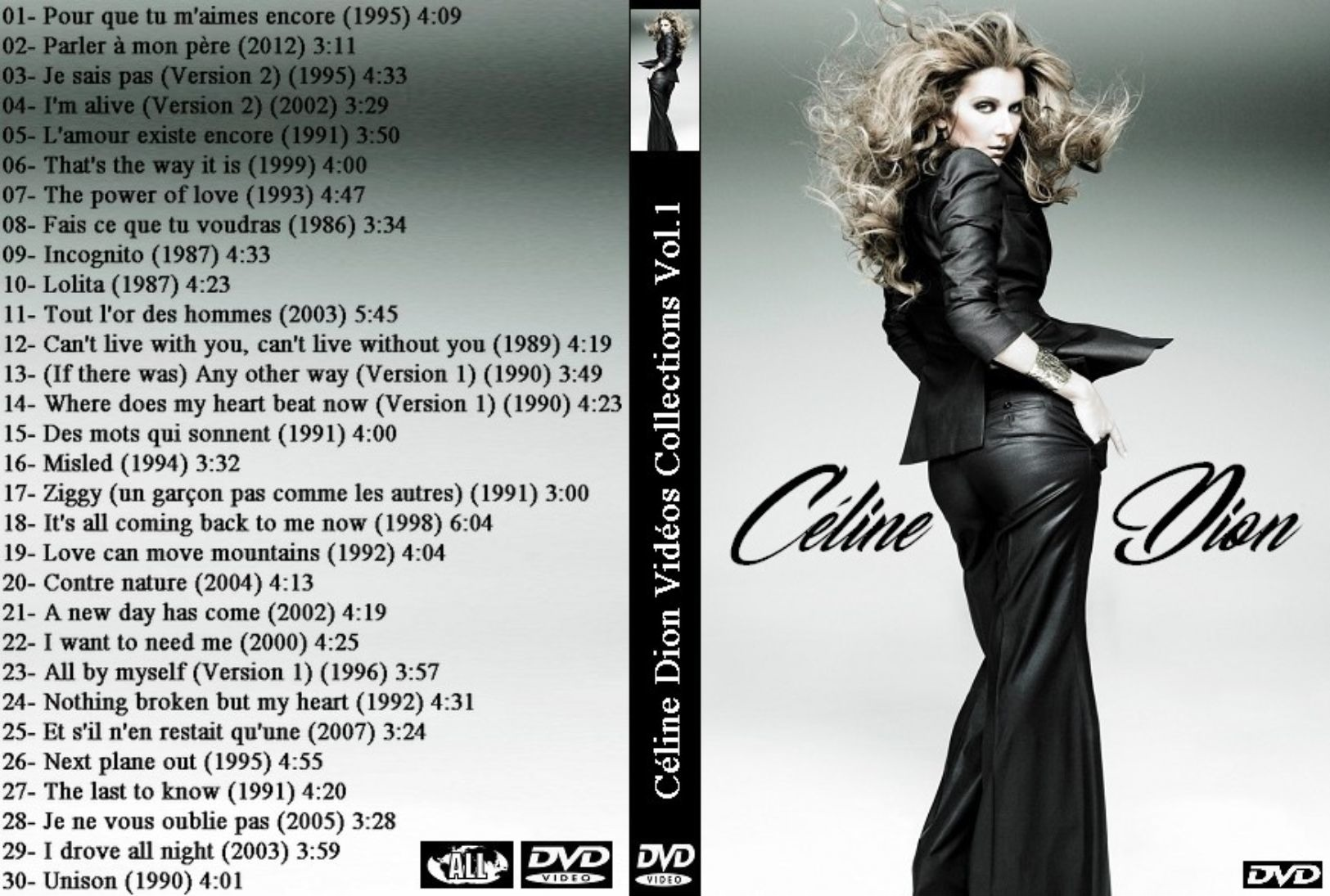 DVD CELINE DION VIDEOS COLLECTIONS  LES CLIPS VOLUME 1 - Concert Et Musique