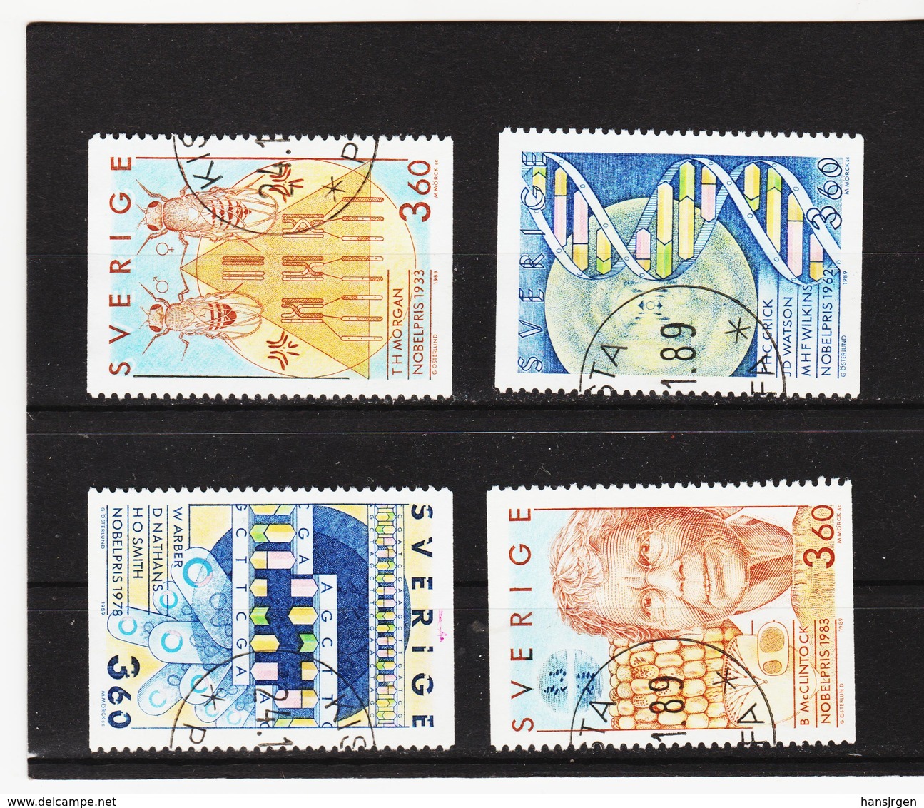 AUA778 SCHWEDEN 1989 Michl 1572/75 Gebraucht / Gestempelt ZÄHNUNG Und STEMPEL SIEHE ABBILDUNG - Gebraucht