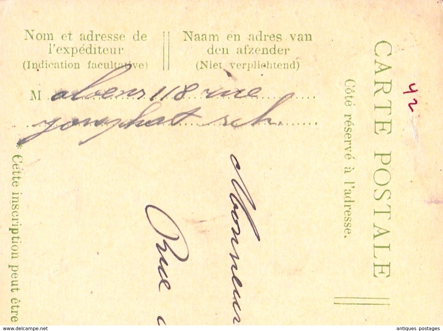 Entier Postal Saint-Josse-ten-Noode 1911 Belgique Sint-Joost-ten-Node - Tarjetas 1909-1934
