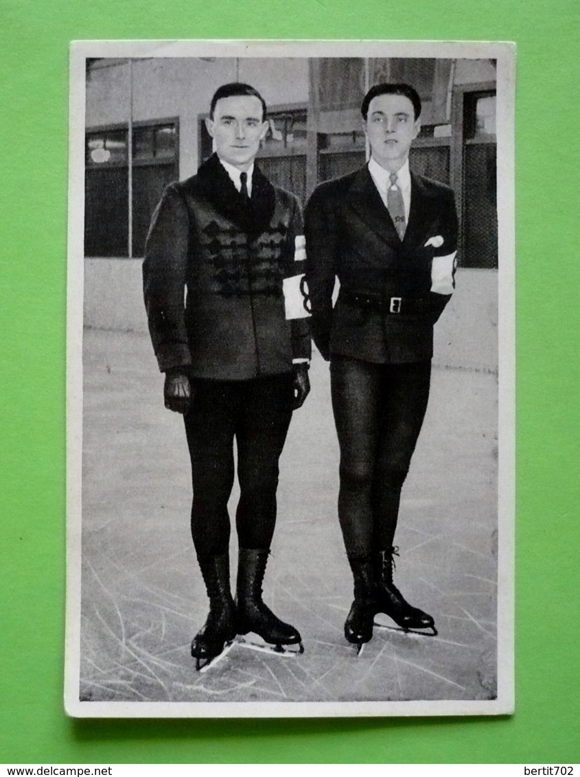 Image 120 X 80 - JEUX OLYMPIQUES 1932 - PATINAGE ARTISTIQUE - Médaillés D'or Et D'argent    - Voir Détails Au Verso - Skating (Figure)