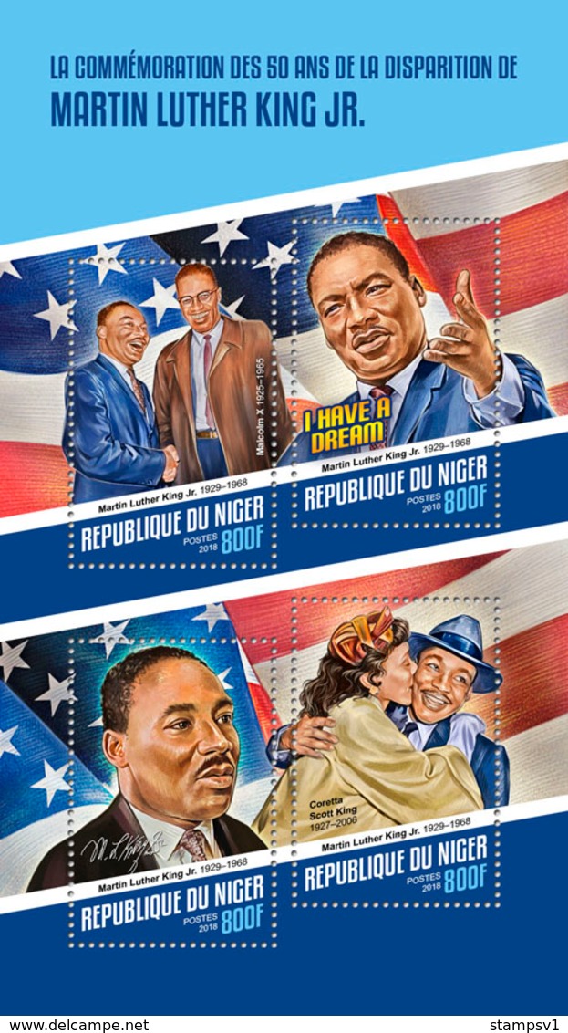 Niger. 2018 50th Memorial Anniversary Of Martin Luther King Jr. (119a) - Martin Luther King