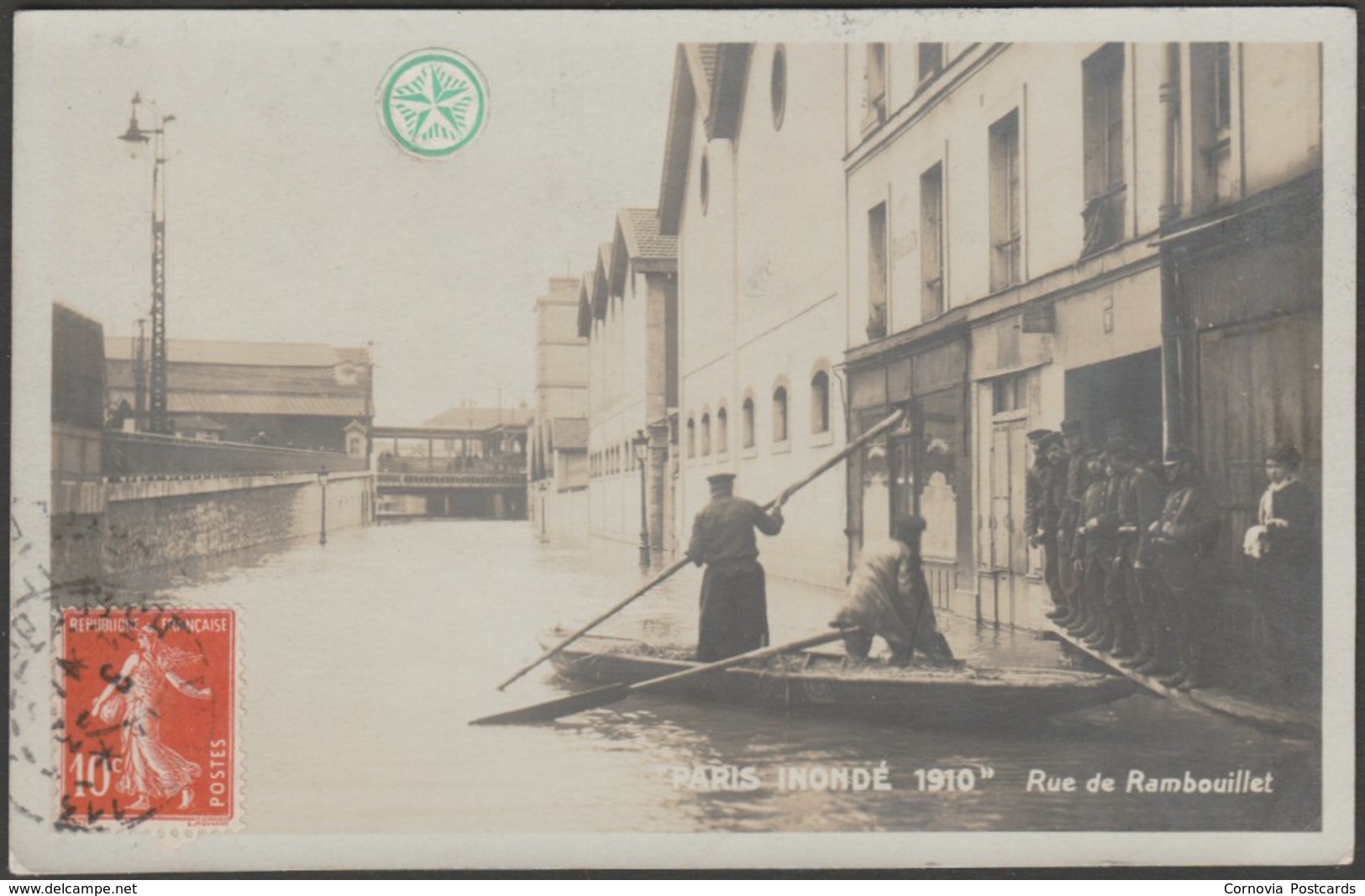 Rue De Rambouillet, Paris Inondé, 1910 - AHB Photo CPA - Esperanto Verda Stelo - Paris Flood, 1910