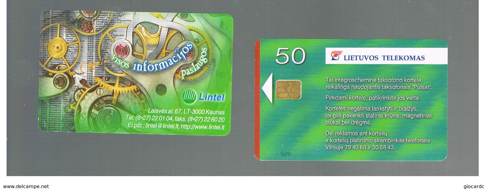 LITUANIA (LITHUANIA) -  1999 LINTEL - USED - RIF. 10703 - Lituania