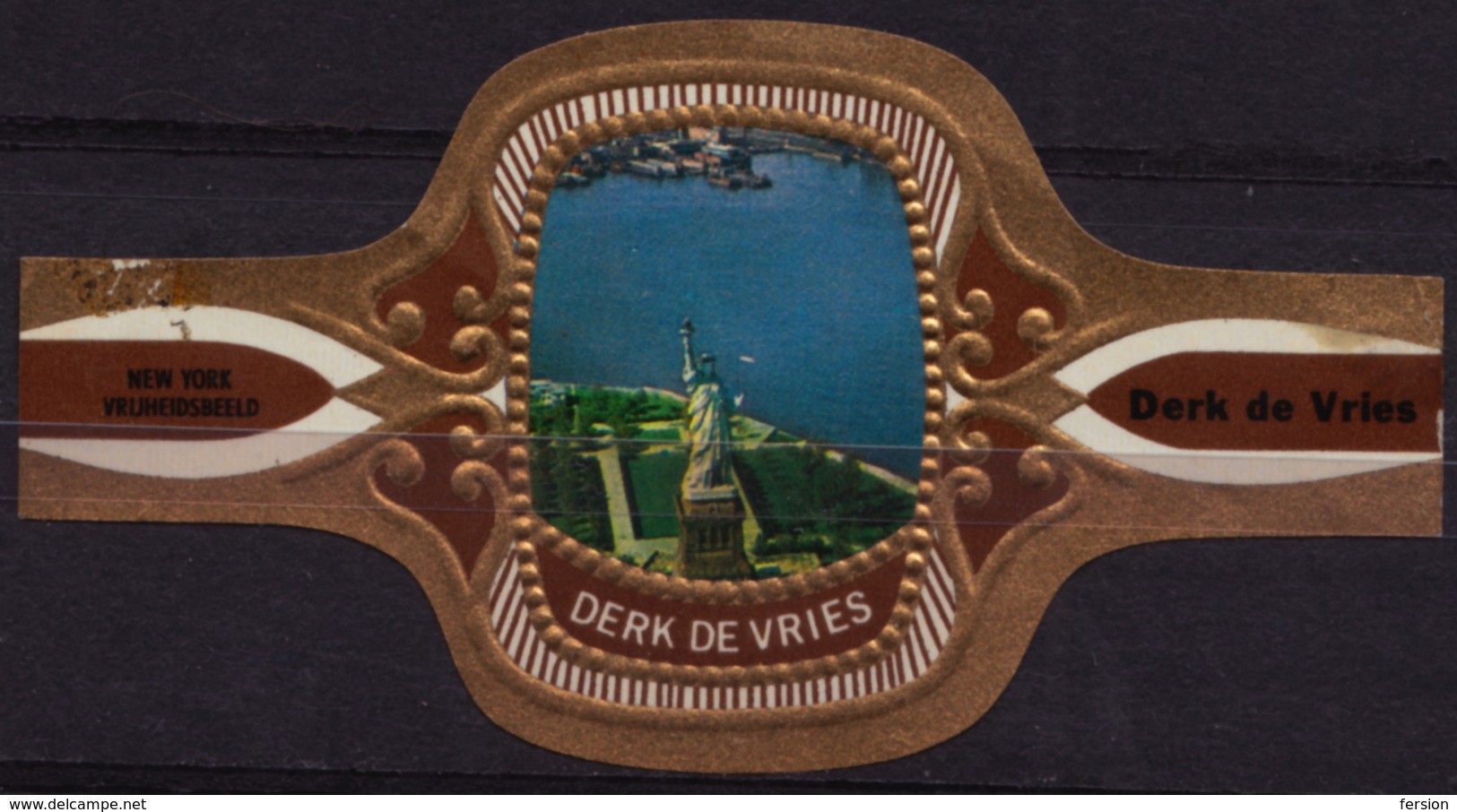 New York USA America - Statue Of Liberty - Derk De Vries - Netherlands - CIGAR CIGARS Label Vignette - Etiketten