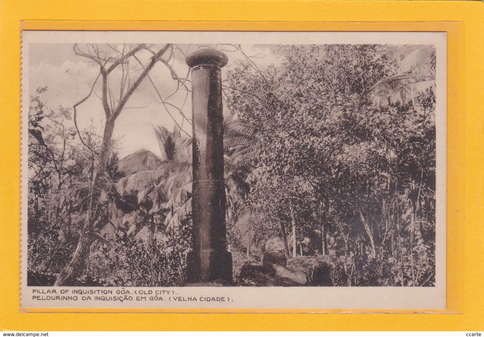 ASIE - INDE - INDE PORTUGAISE - MONUMENTS - Pillar Of Inquisition Gôa (Old City) - Pelourino Da Inquisiçao Em Gôa - Inde