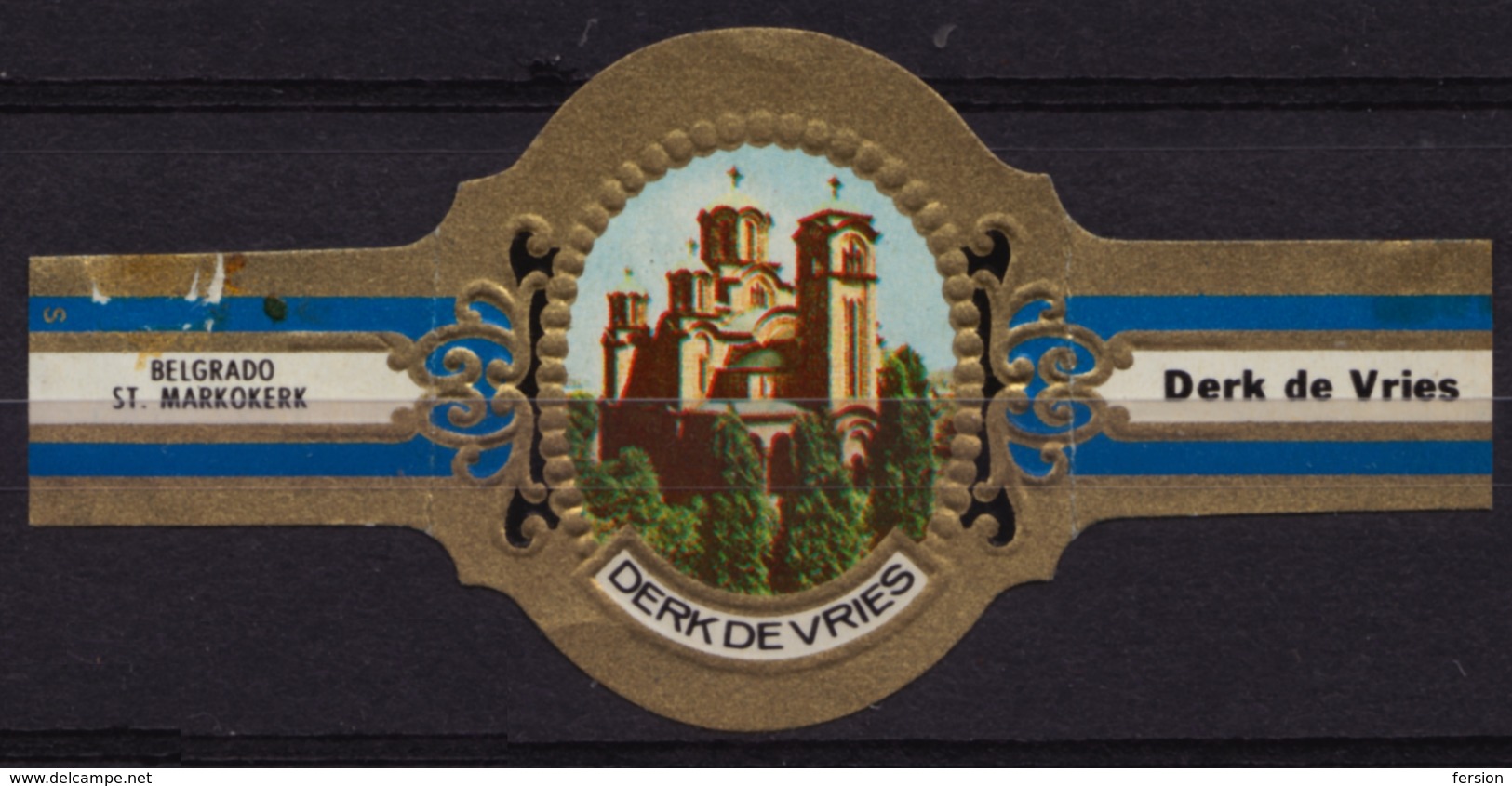 SERBIA Belgrade Beograd Orthodox Cathedral Church - Derk De Vries - Netherlands - CIGAR CIGARS Label Vignette - Labels