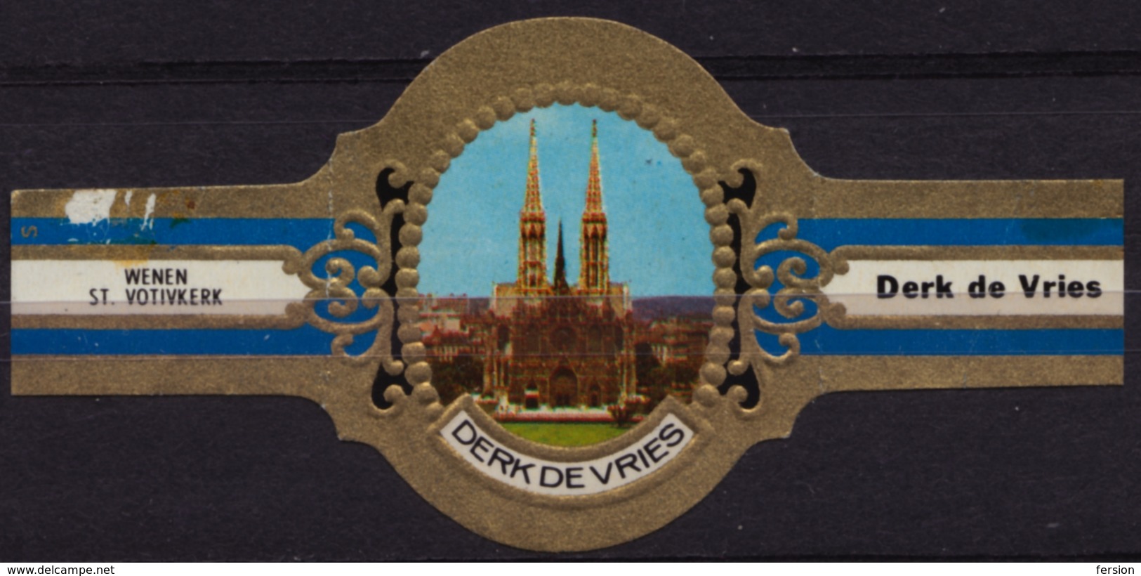 Austria WIEN Vienna Votivkirche Cathedral Church - Derk De Vries - Netherlands - CIGAR CIGARS Label Vignette - Labels