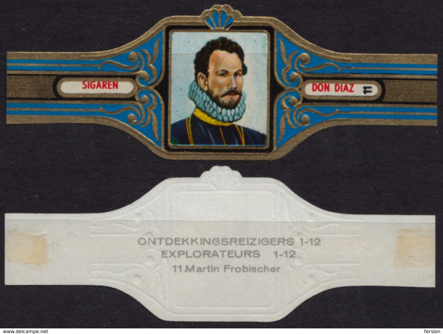 Martin Frobisher - Explorers Ontdekkingsreizigers Belgium Belgique DON DIAZ Sigaren CIGAR CIGARS Label Vignette - Etiketten