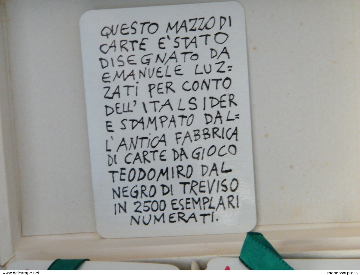 MONDOSORPRESA, RARO COFANETTO DI CARTE DA GIOCO DEL NEGRO 1961, TIRATURA 2500 EX, GRAFICA EMANUELE LUZZATI - 54 Cards