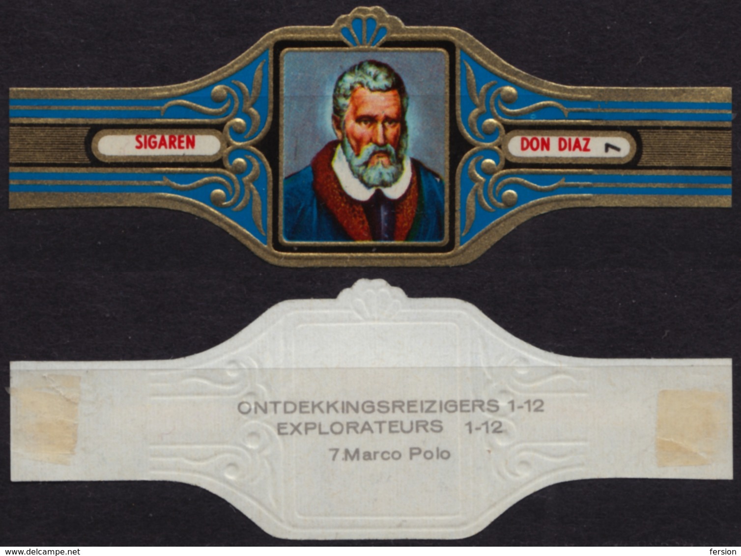 Marco Polo Italy Croatia - Explorers Ontdekkingsreizigers Belgium Belgique DON DIAZ Sigaren CIGAR CIGARS Label Vignette - Labels