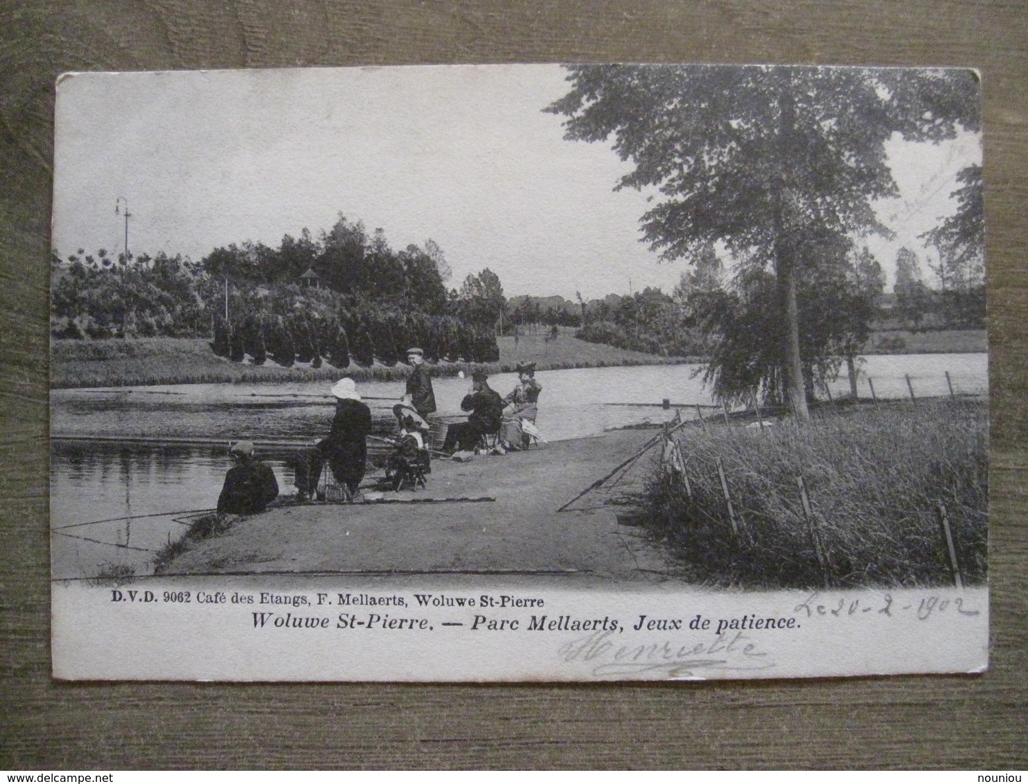 Cpa Bruxelles Woluwe-Saint-Pierre - Parc Mellaerts Jeux De Patience Pêche Pêcheurs - D.V.D. 9062 Café Des étangs - 1902 - Woluwe-St-Pierre - St-Pieters-Woluwe