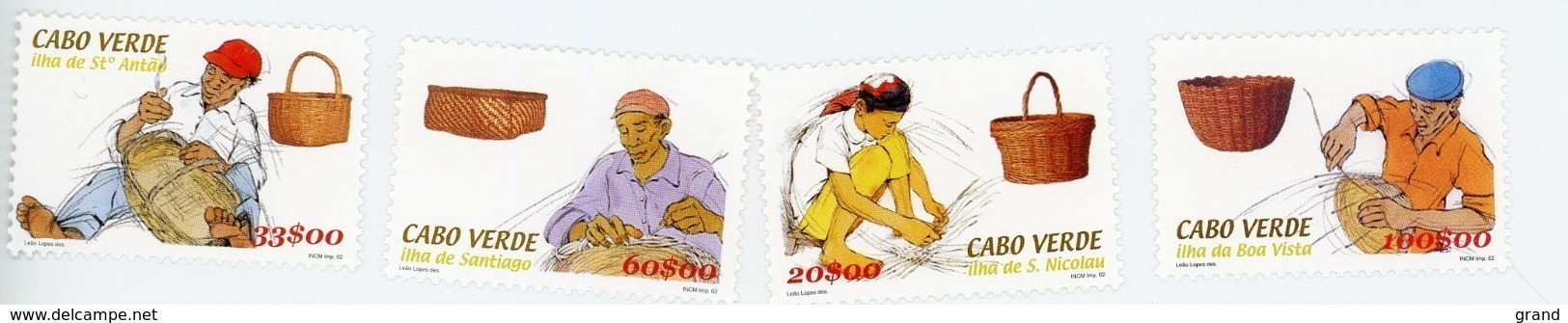 Cap Vert-Cabo Verde-2002-Artisanat, Vannerie-YT 786/9***MNH- - Kaapverdische Eilanden