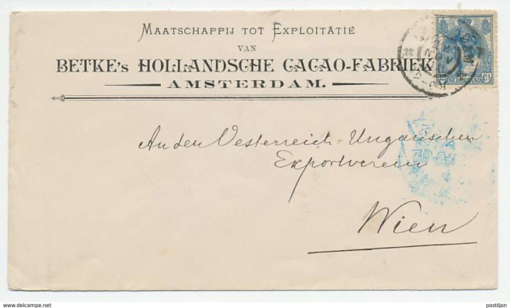 Firma Envelop Amsterdam 1900 - Cacao Fabriek - Unclassified