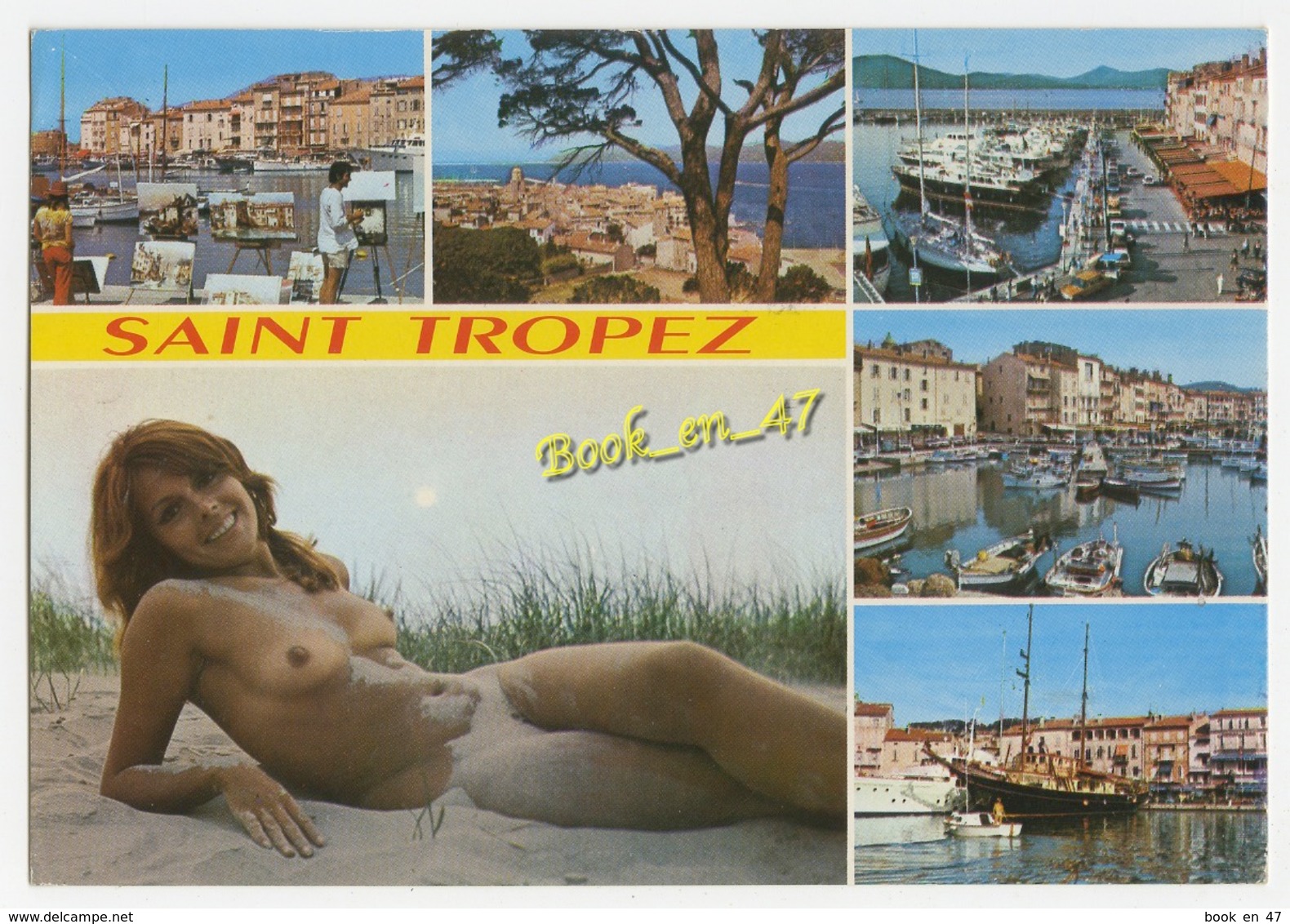 {71086} 83 Var Saint Tropez , Multivues ; Divers Aspects , Femme Seins Nus - Saint-Tropez