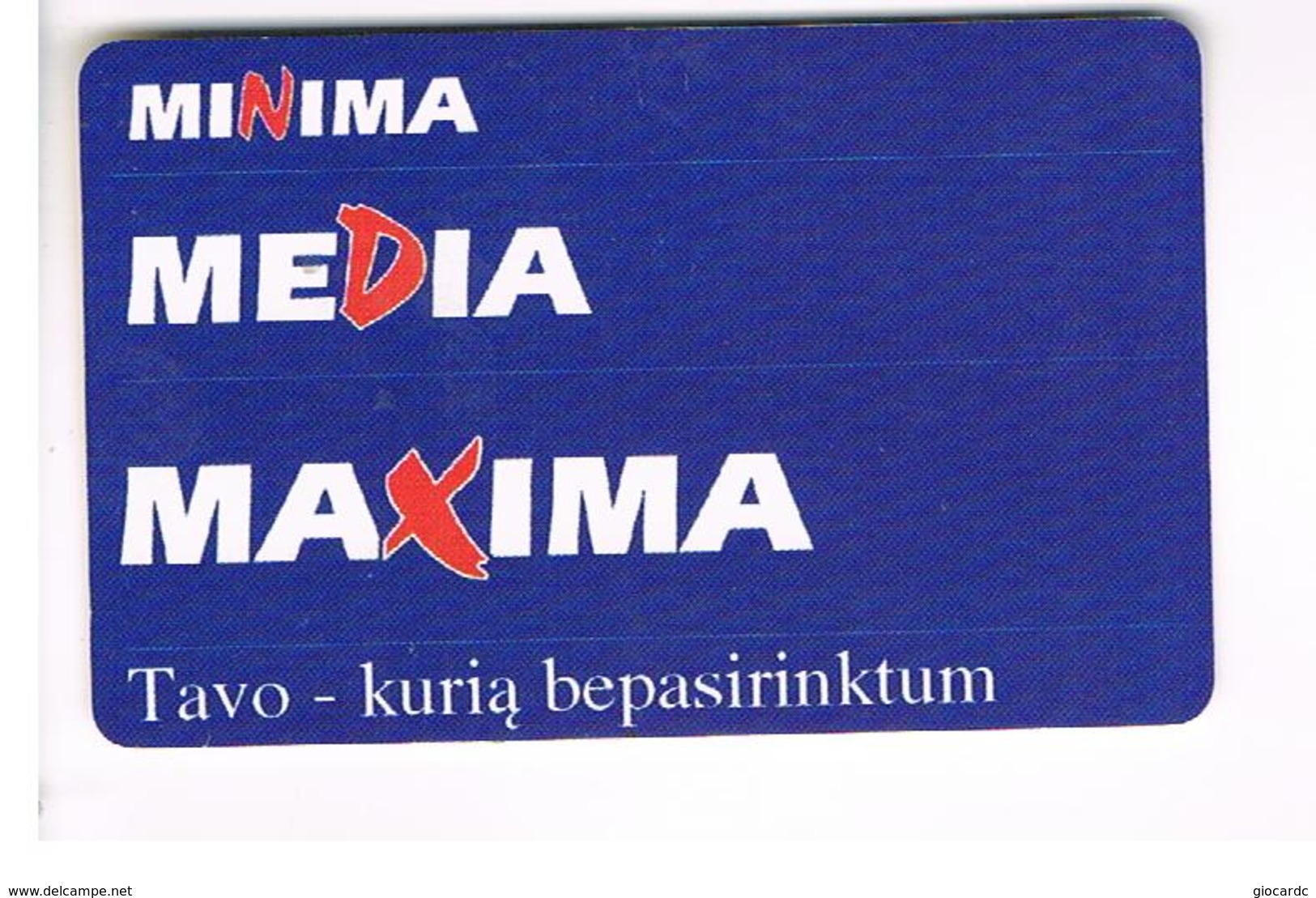 LITUANIA (LITHUANIA) -  1999  MINIMA, MEDIA, MAXIMA - USED - RIF. 10723 - Lituania