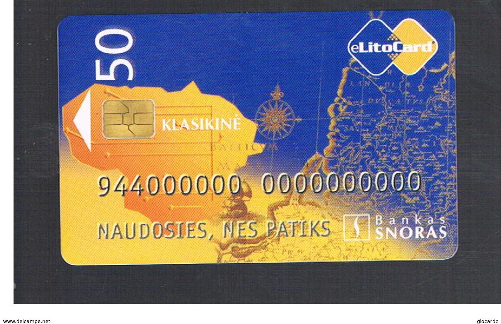 LITUANIA (LITHUANIA) -  2000 SNORAS BANK  - USED - RIF. 10739 - Publicité