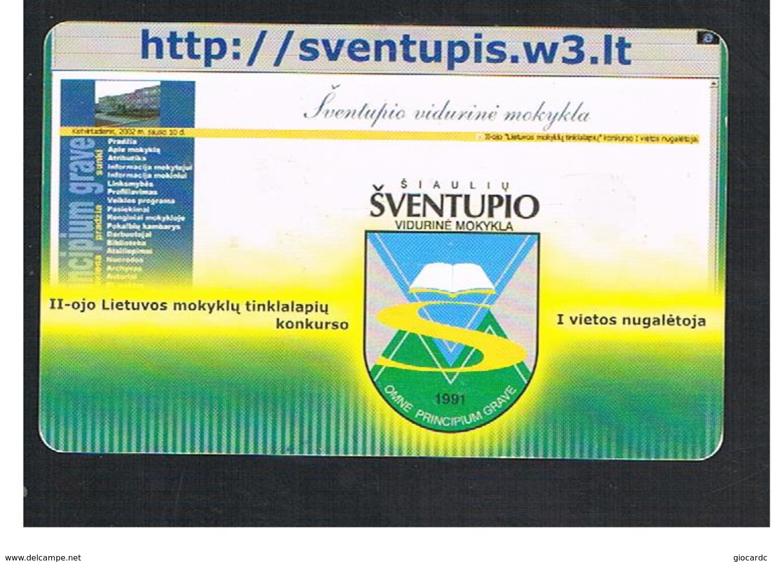 LITUANIA (LITHUANIA) -  2002 SVENTUPIS BLAZON    - USED - RIF. 10743 - Publicité