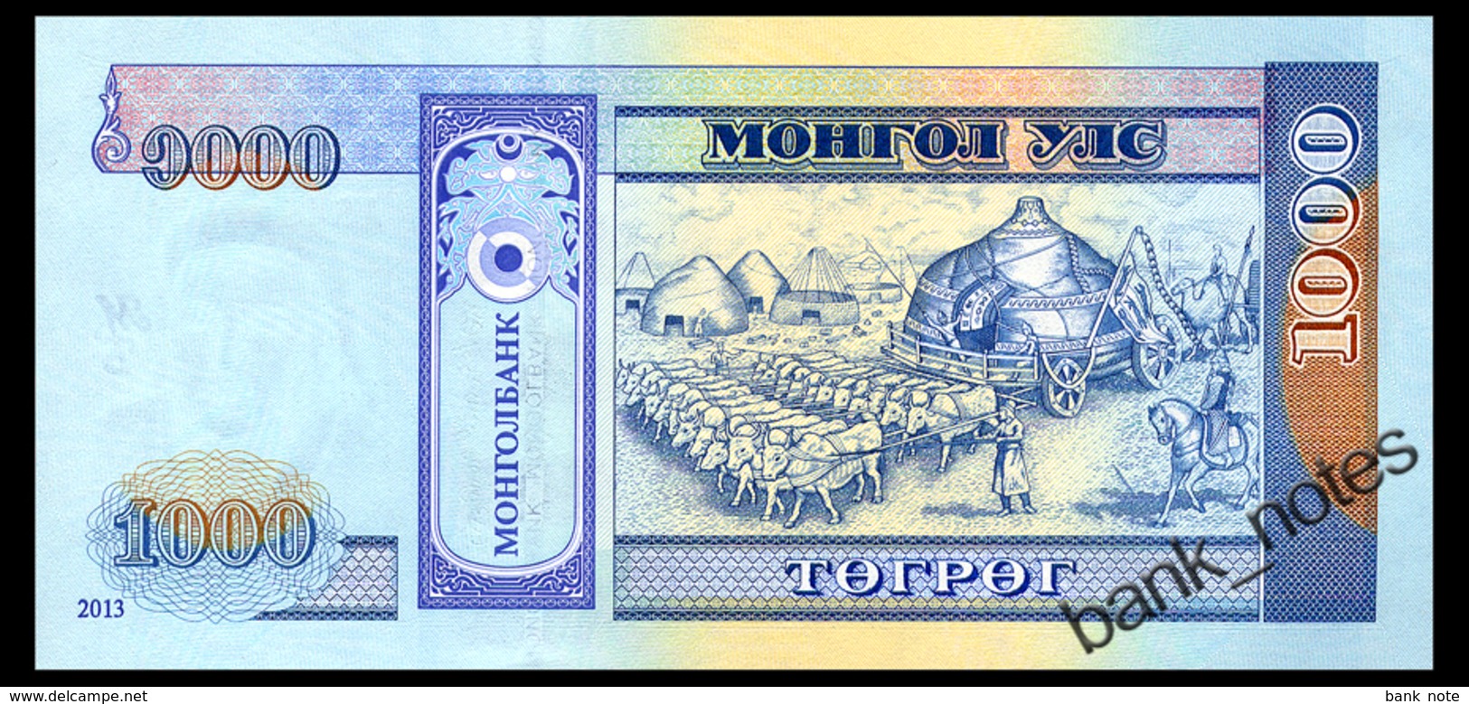 MONGOLIA 1000 TUGRIK 2013 Pick 67d Unc - Mongolia