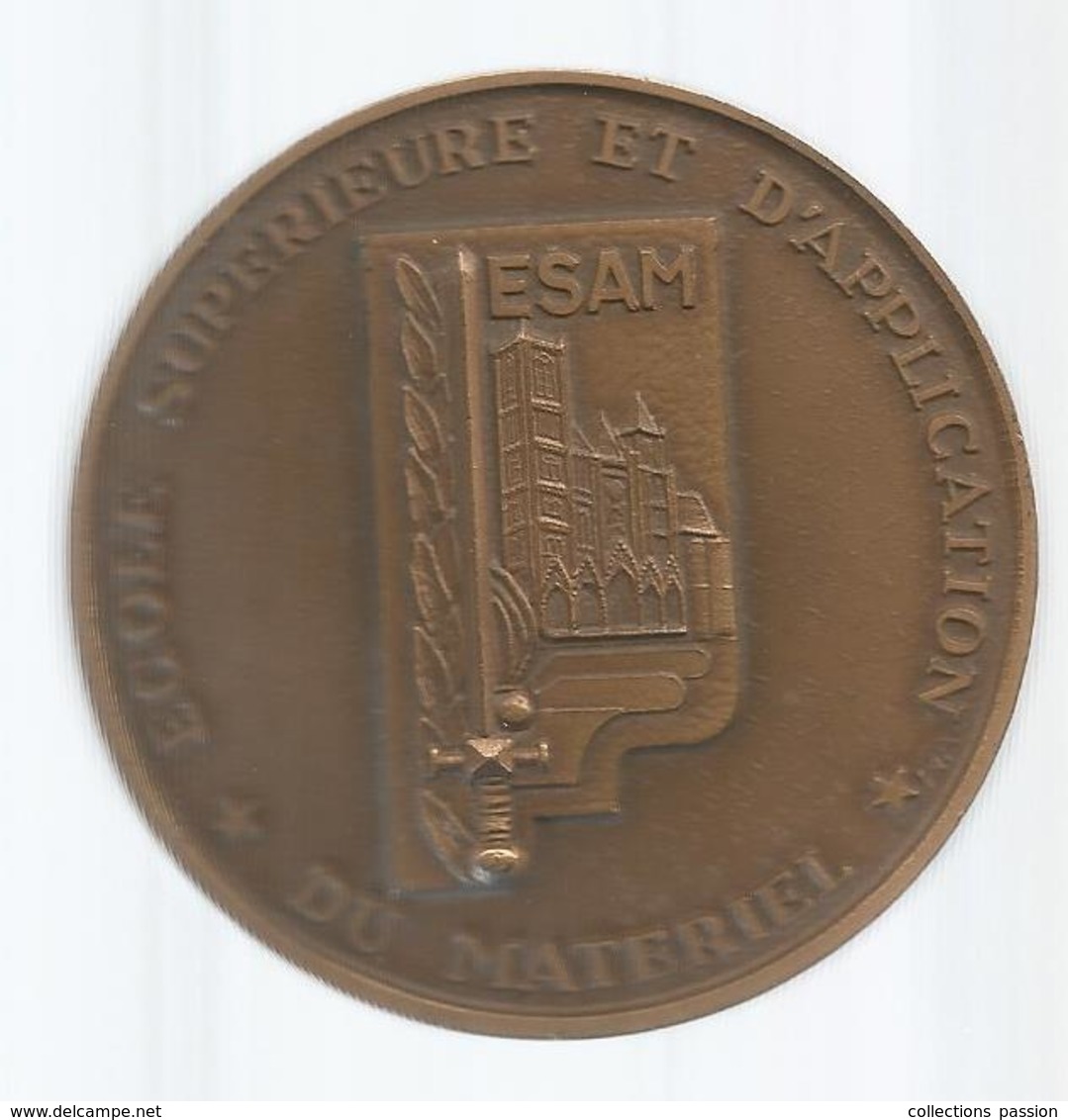 Medaille, Militaria , Militaire , ESAM , école Supérieure Et D'application Du Matériel, 2 Scans ,frais Fr 4.55 E - France