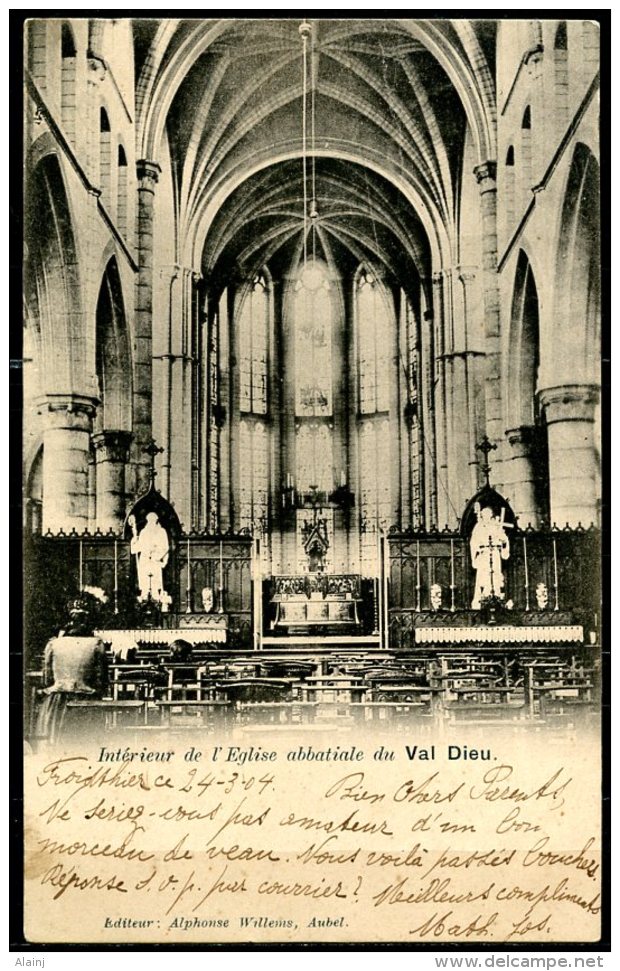 CP   Abbaye N.-D. Du Val Dieu   ---   Intérieur  --  Circulé En 1904 - Aubel