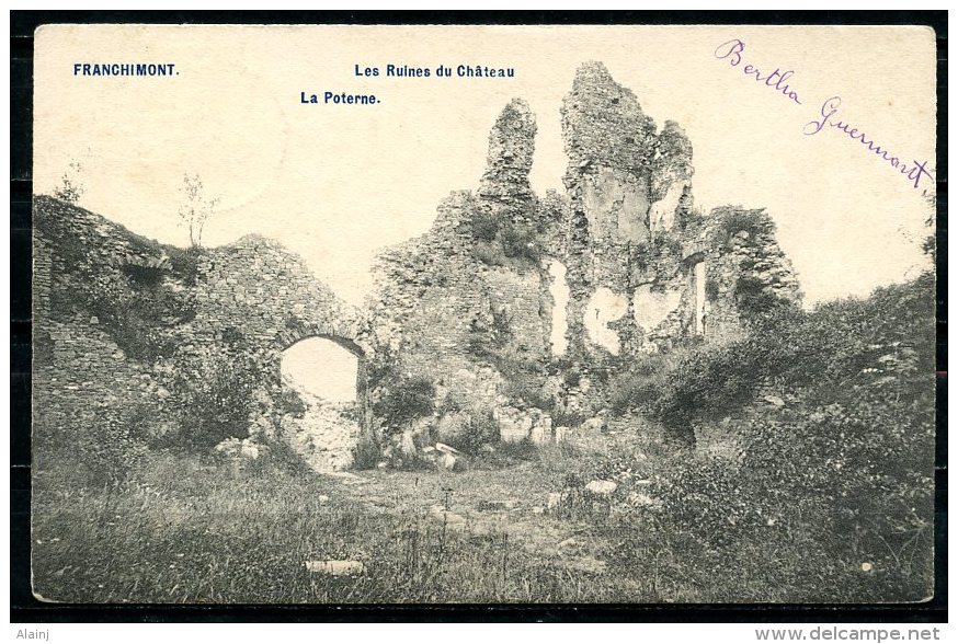 CP   Franchimont  --  1907  --  Les Ruines Du Château  --  La Poterne - Theux