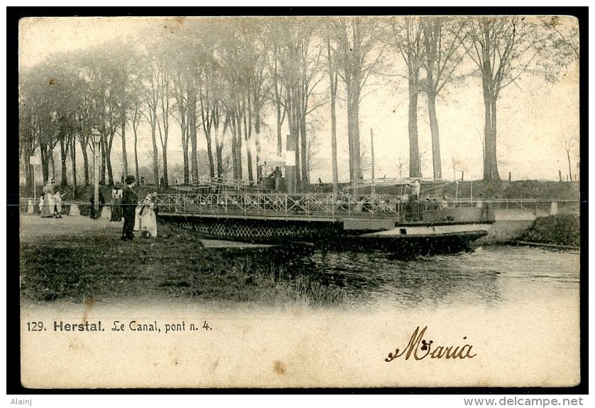 CP   Herstal   ---   Le Canal  --  Pont N° 4  --  1904 - Herstal