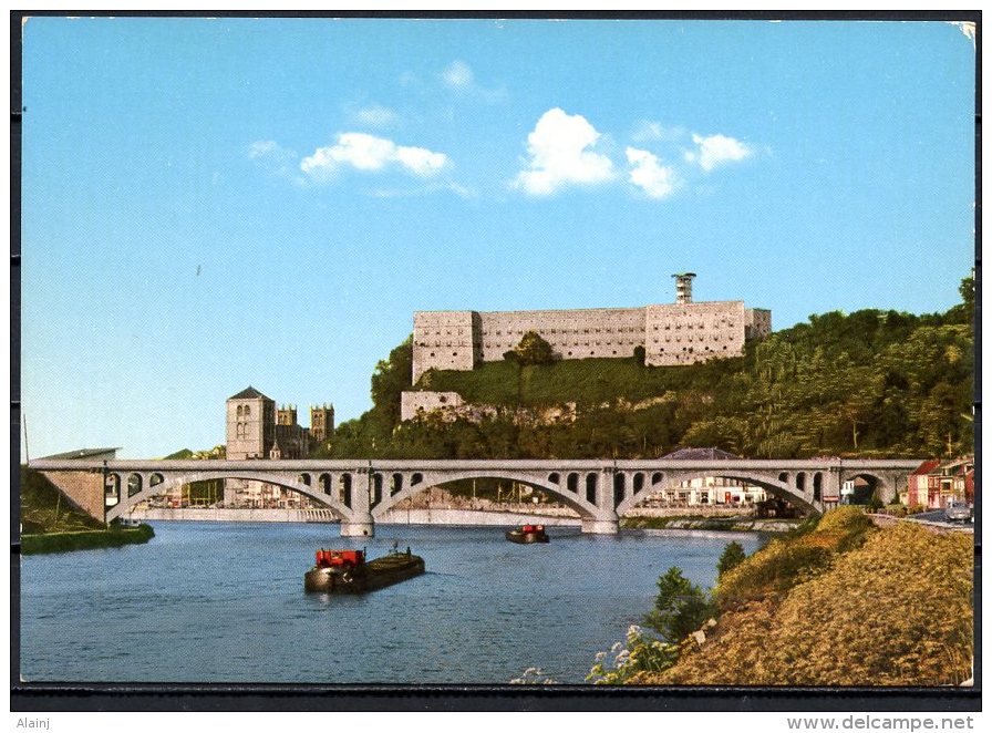 CP   Huy    ---   La Meuse , Le Fort Et La Collégiale - Huy