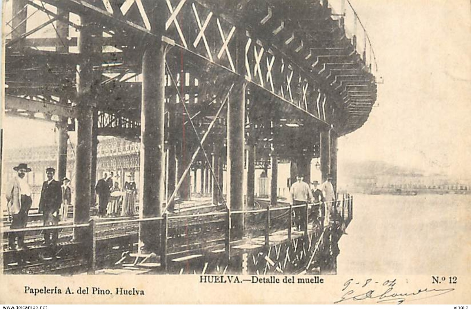 PIE-R-18-1719 : HUELVA. DETALLE DEL MUELLE - Huelva