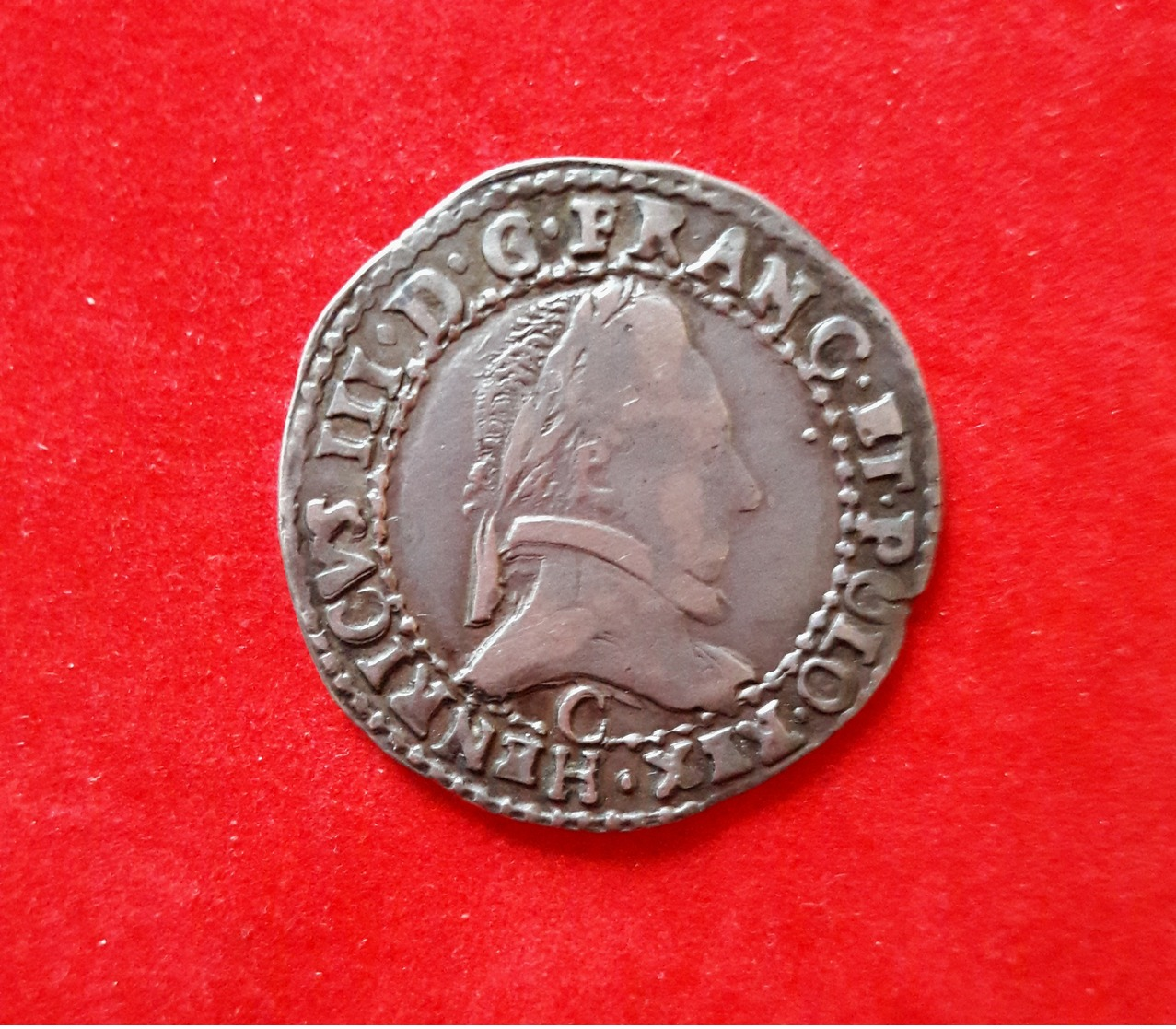 HENRI III 1/2 FRANC AU COL PLAT - 1574-1589 Enrico III