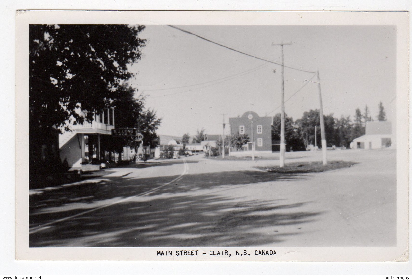 CLAIR, New Brunswick, Canada, Main Street & Businesses, 1957 RPPC - Autres & Non Classés