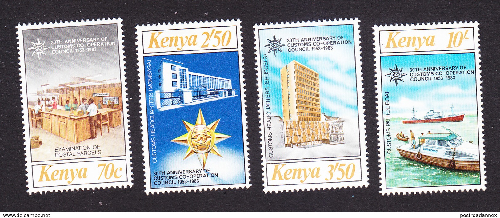 Kenya, Scott #262-265, Mint Hinged, 30th Anniversary Of Customs Coop Council, Issued 1983 - Kenya (1963-...)