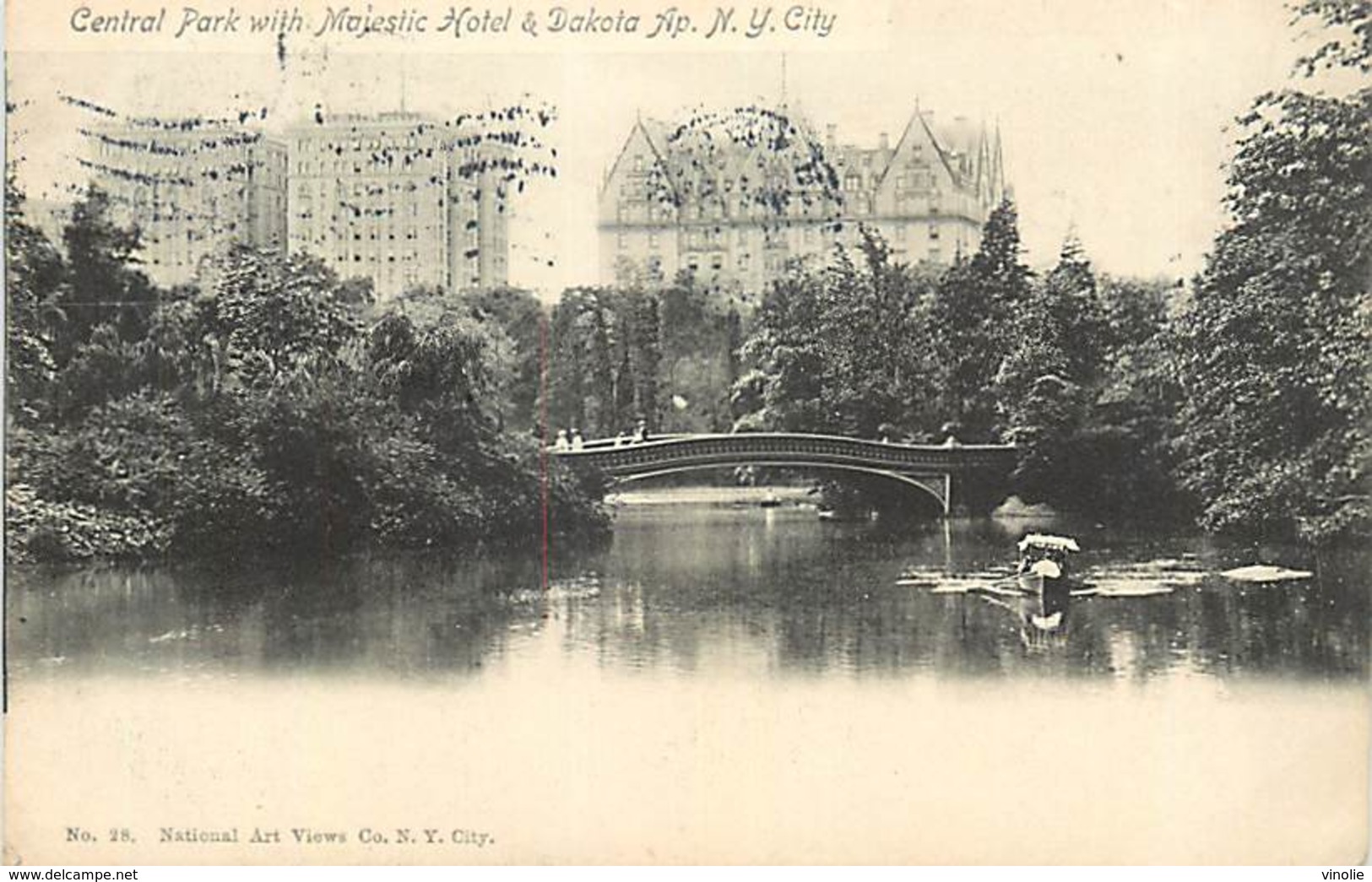 PIE-R-18-1745 : NEW-YORK CITY. CENTRAL PARK WITH MAJESTIC HOTEL & DAKOTA AP. - Central Park