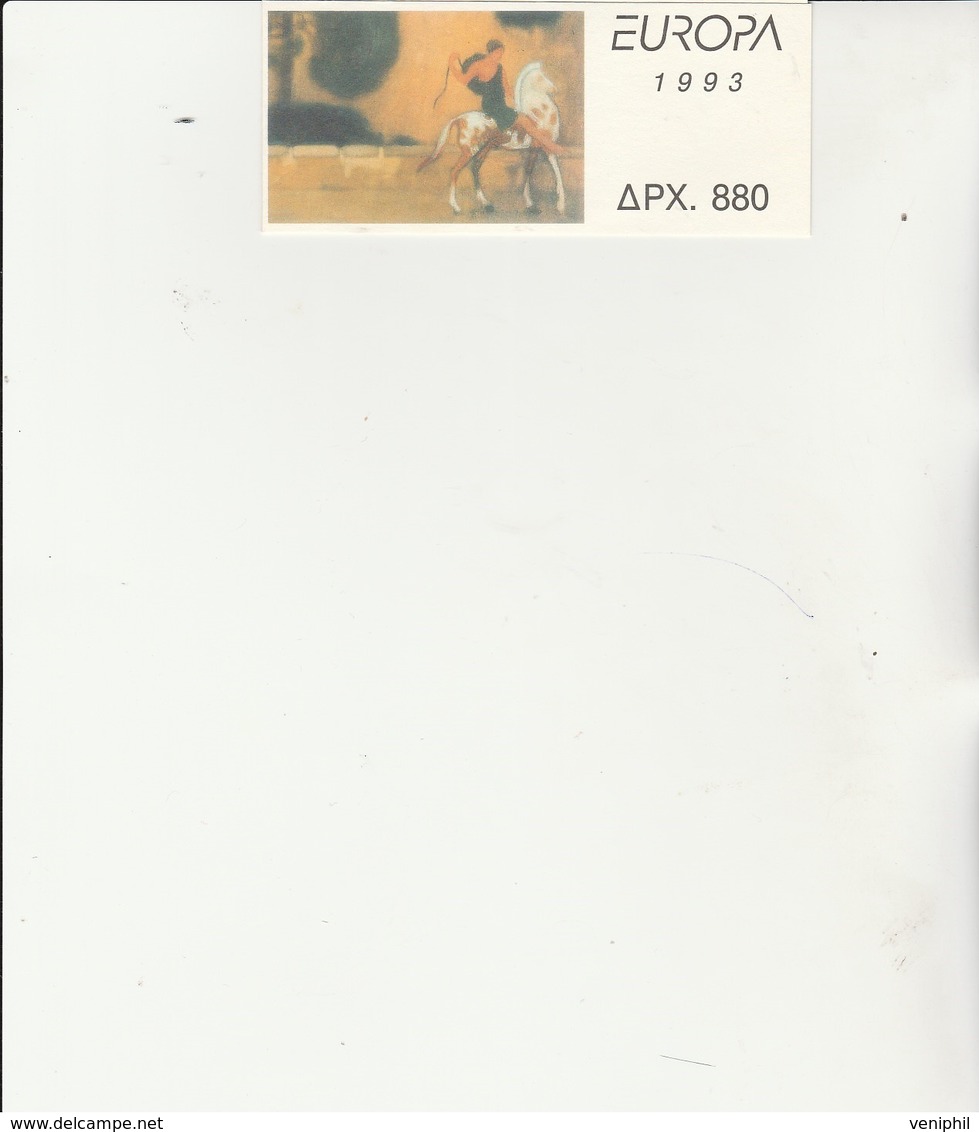 GRECE -CARNET EUROPA  N° C 1819 - NEUF - ANNEE 1993 -  COTE : 15 € - Carnets