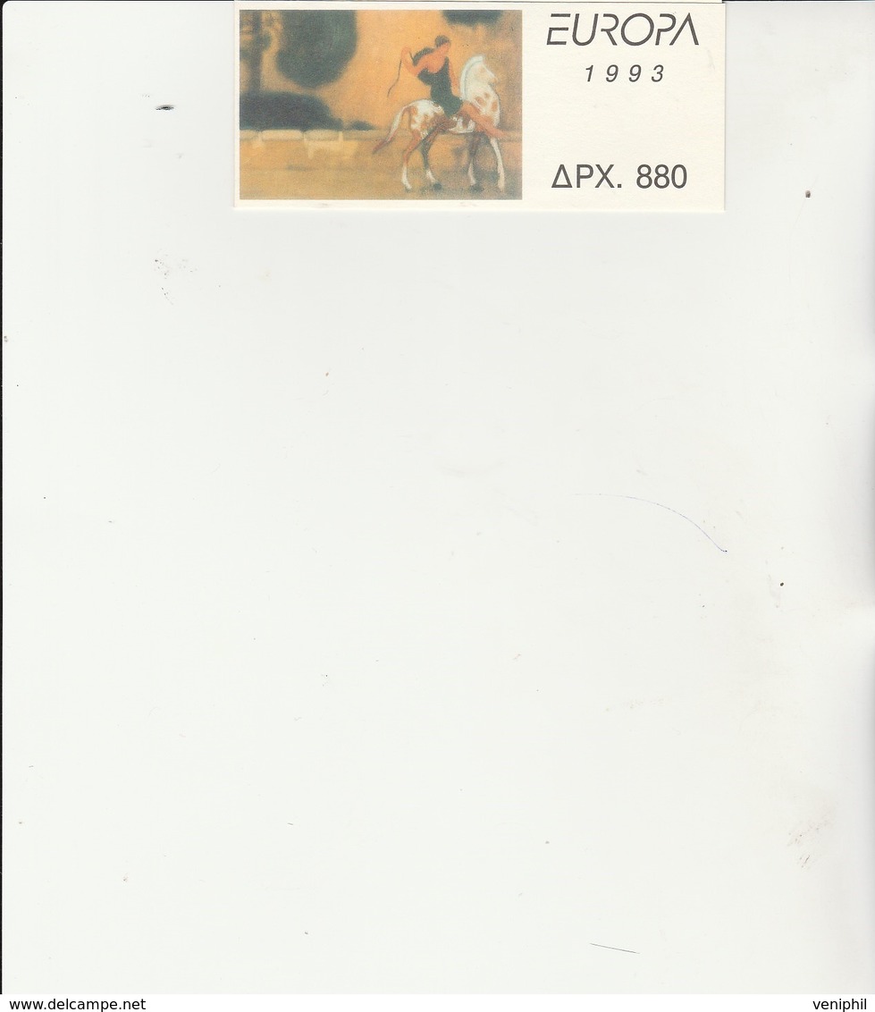 GRECE -CARNET EUROPA  N° C 1819 - NEUF - ANNEE 1993 -  COTE : 15 € - Libretti