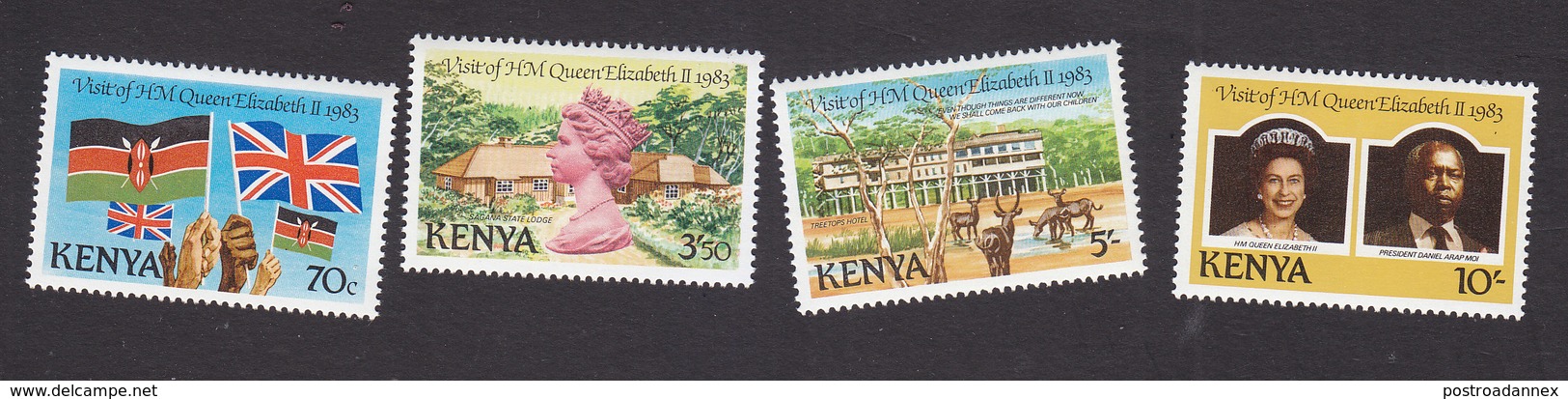 Kenya, Scott #277-280, Mint Hinged, Royal Visit, Issued 1983 - Kenya (1963-...)