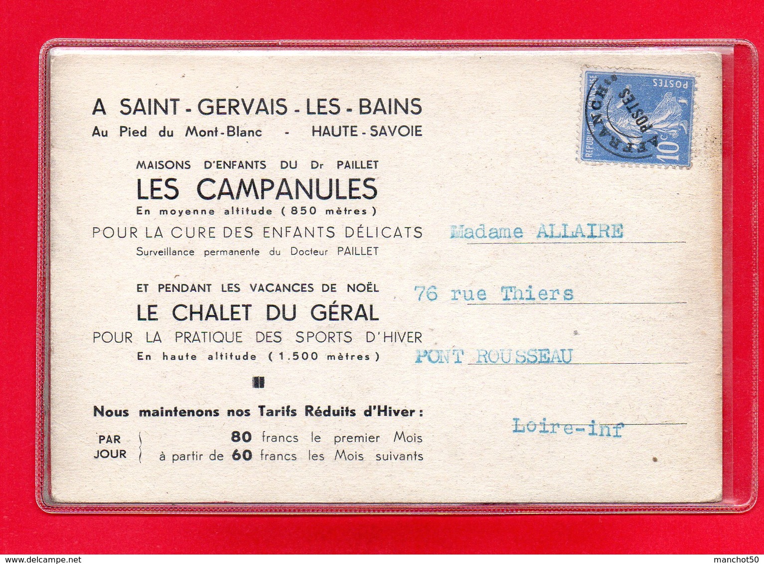 74-CPA SAINT GERVAIS LES BAINS - MAISONS D'ENFANTS DU Dr PAILLET - LES CAMPANULES - Saint-Gervais-les-Bains