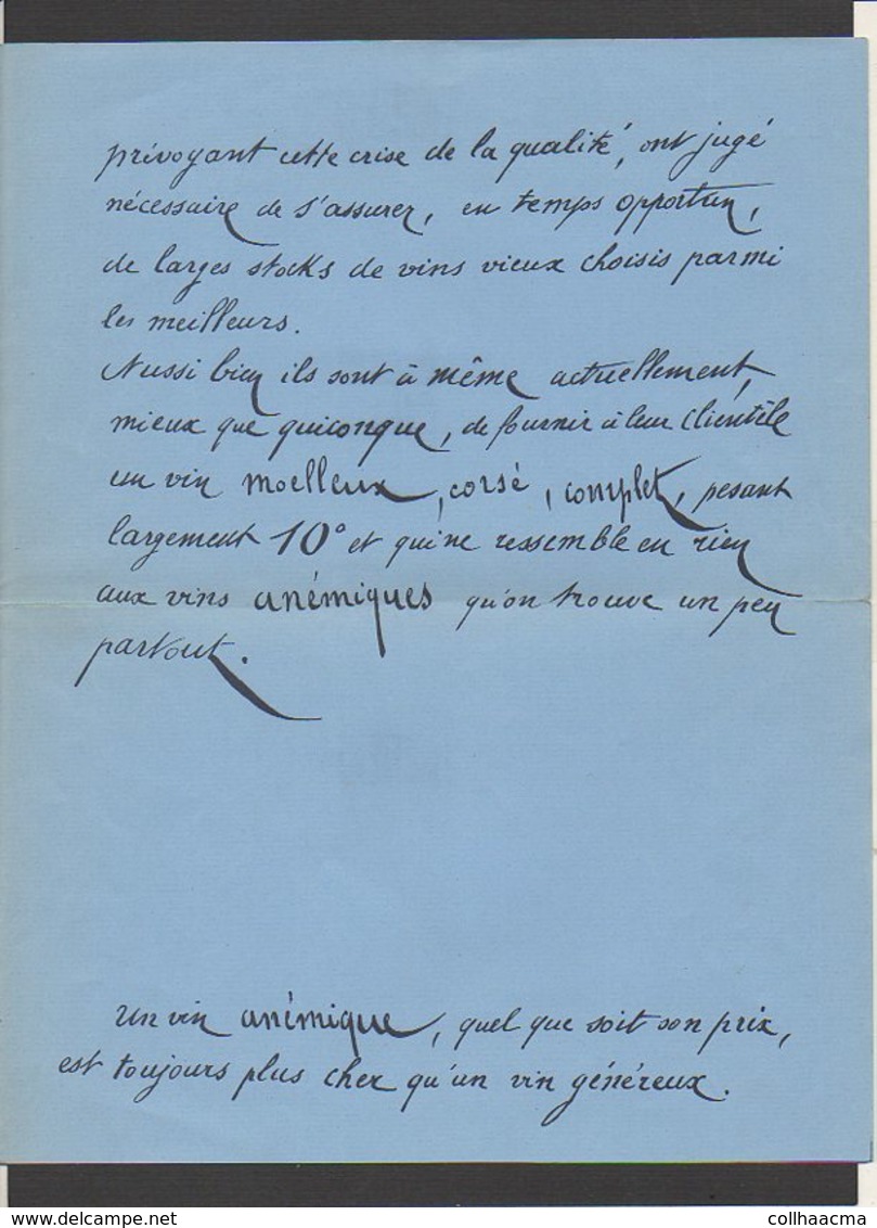 Publicité / 1934 Lettre Commerciale Ouverte Aux Clients Et Consommateurs Des Vins "Nicolas" De Charenton - Publicités