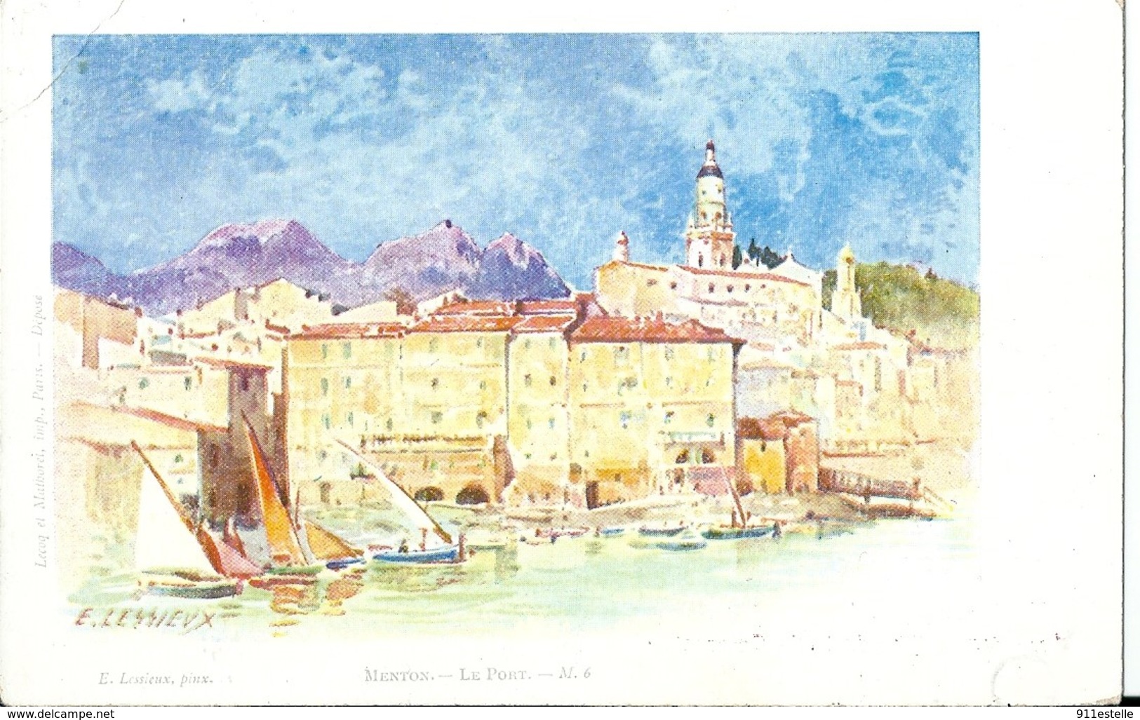 06   E  Lessieux    MENTON   -  LE PORT - Lessieux